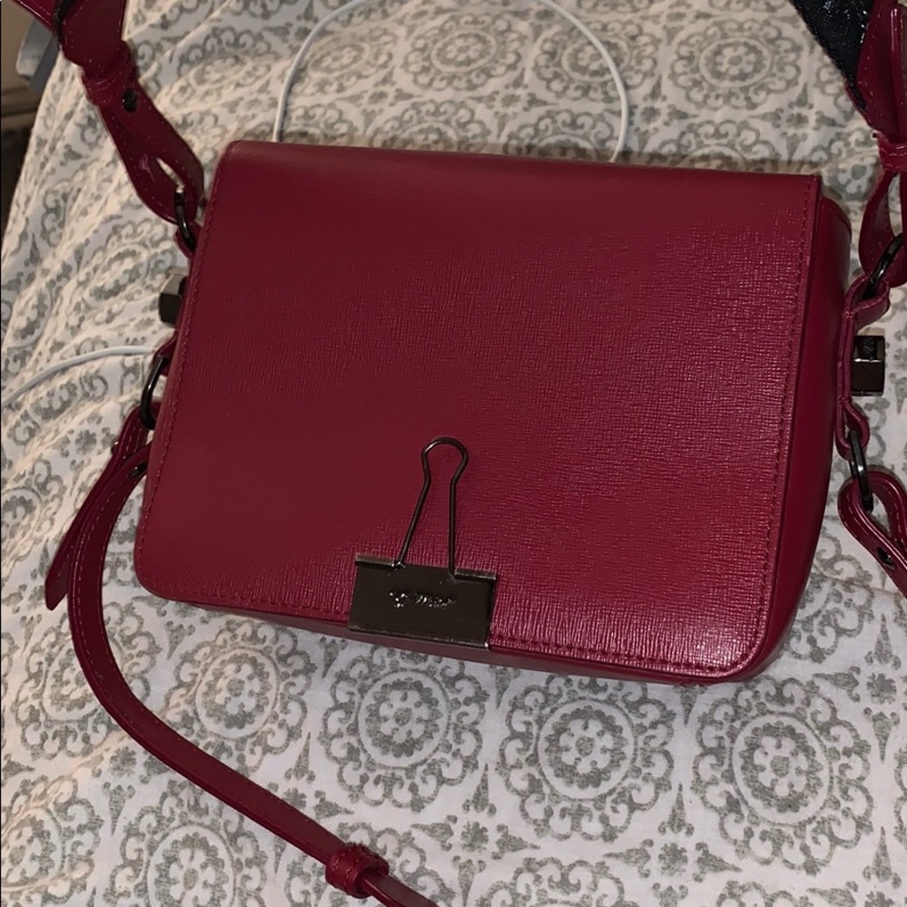 Off white binder bag
